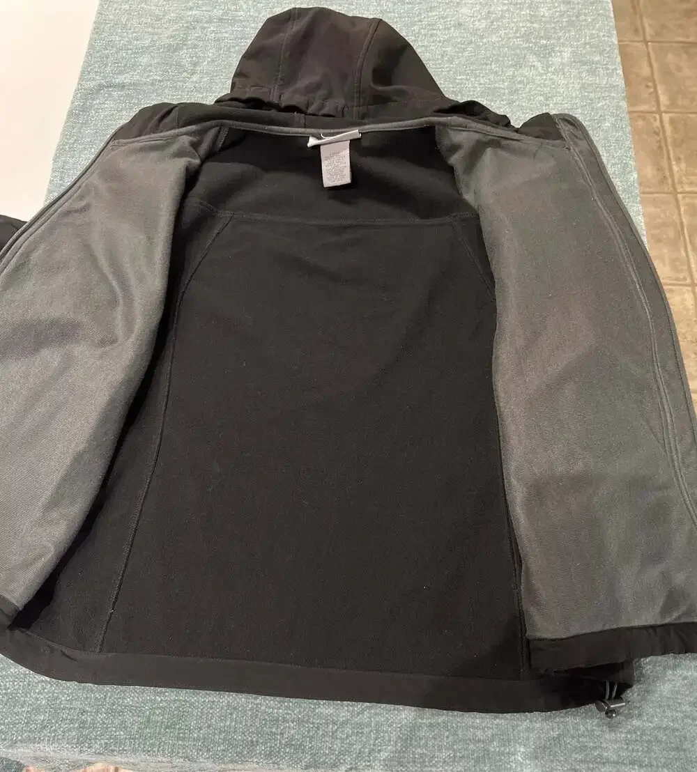 Free Country Women's Black Softshell Hooded Fleece Lined Jacket Size Large